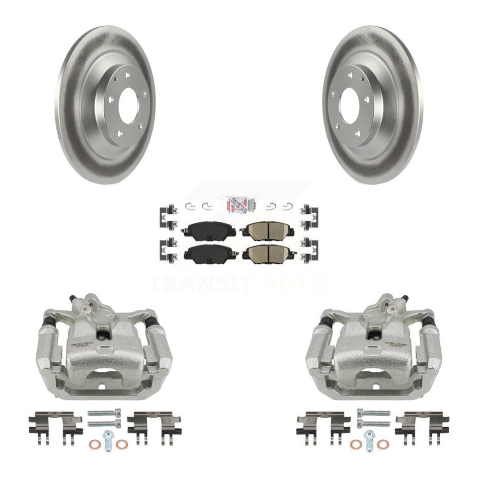 Rear Disc Brake Caliper Coated Rotors And Ceramic Pads Kit For 2016-2022 Mazda CX-5 KCG-101118N