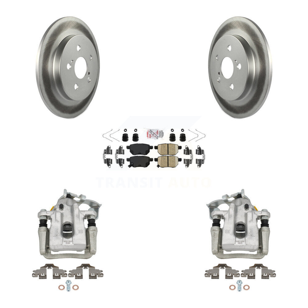 Rear Disc Brake Caliper Coated Rotors And Ceramic Pads Kit For Toyota Prius Plug-In KCG-101122N