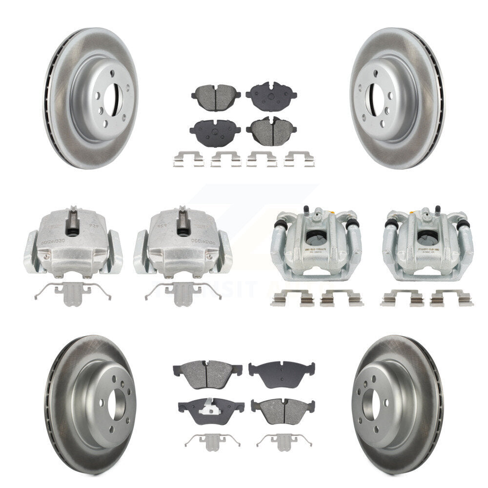 Front Rear Brake Caliper Coat Rotor And Semi-Metallic Pad Kit (10Pc) For BMW 528i xDrive KCG-101123S