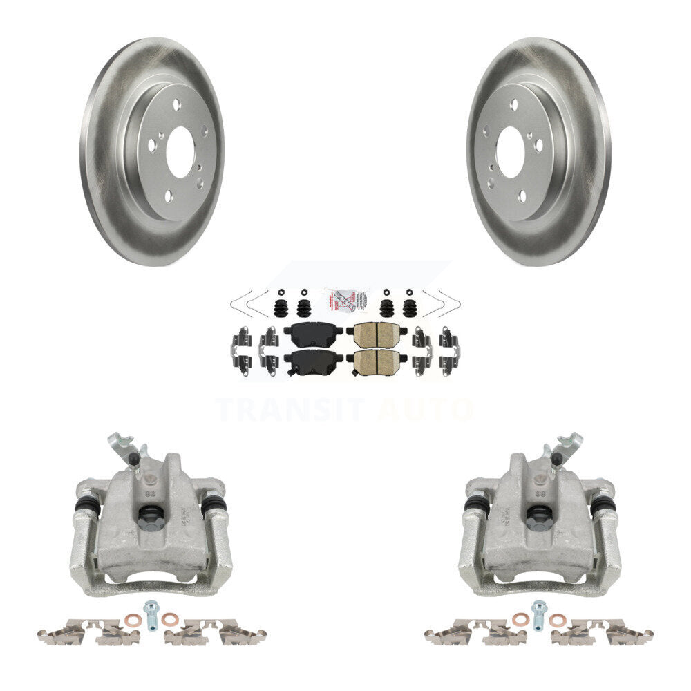 Rear Disc Brake Caliper Coated Rotors And Ceramic Pads Kit For Toyota Matrix KCG-101124N