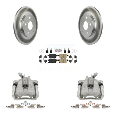 Rear Disc Brake Caliper Coated Rotors And Ceramic Pads Kit For Toyota Matrix KCG-101124N