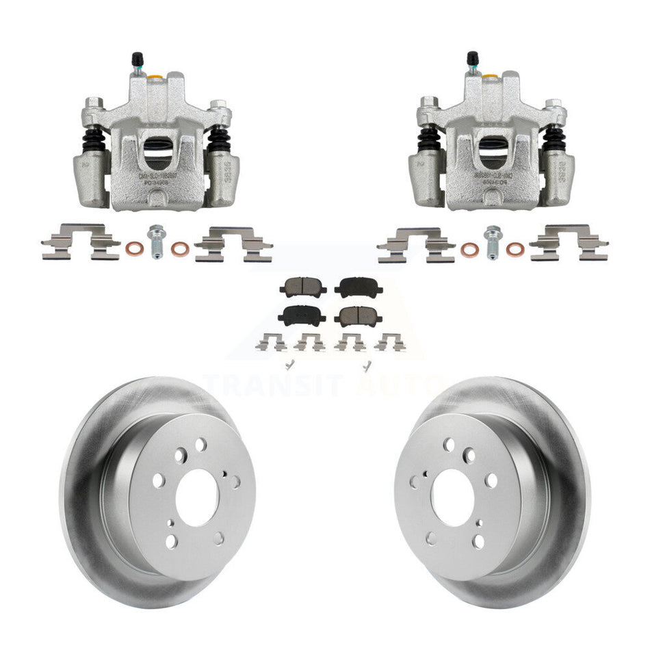 Rear Disc Brake Caliper Coated Rotors And Ceramic Pad Kit For Toyota Camry Solara Avalon KCG-101125C