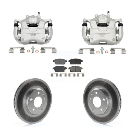 Front Brake Caliper Coat Rotors & Semi-Metallic Pad Kit For Chevrolet Cruze Buick Verano KCG-101125S