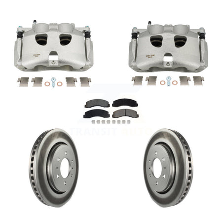 Front Disc Brake Caliper Coated Rotor And Semi-Metallic Pad Kit For 2018-2020 Ford F-150 KCG-101129S