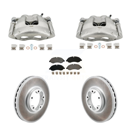 Front Brake Caliper Coat Rotors & Semi-Metallic Pad Kit For Ford Transit-250 Transit-150 KCG-101131S