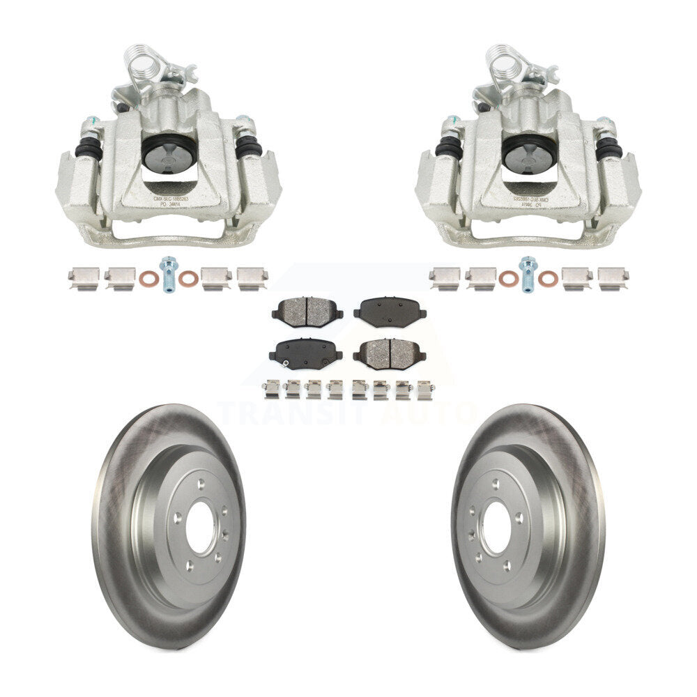 Rear Brake Caliper Coat Rotors Semi-Metallic Pad Kit For Ford Explorer Limited/Sport/XLT KCG-101133S