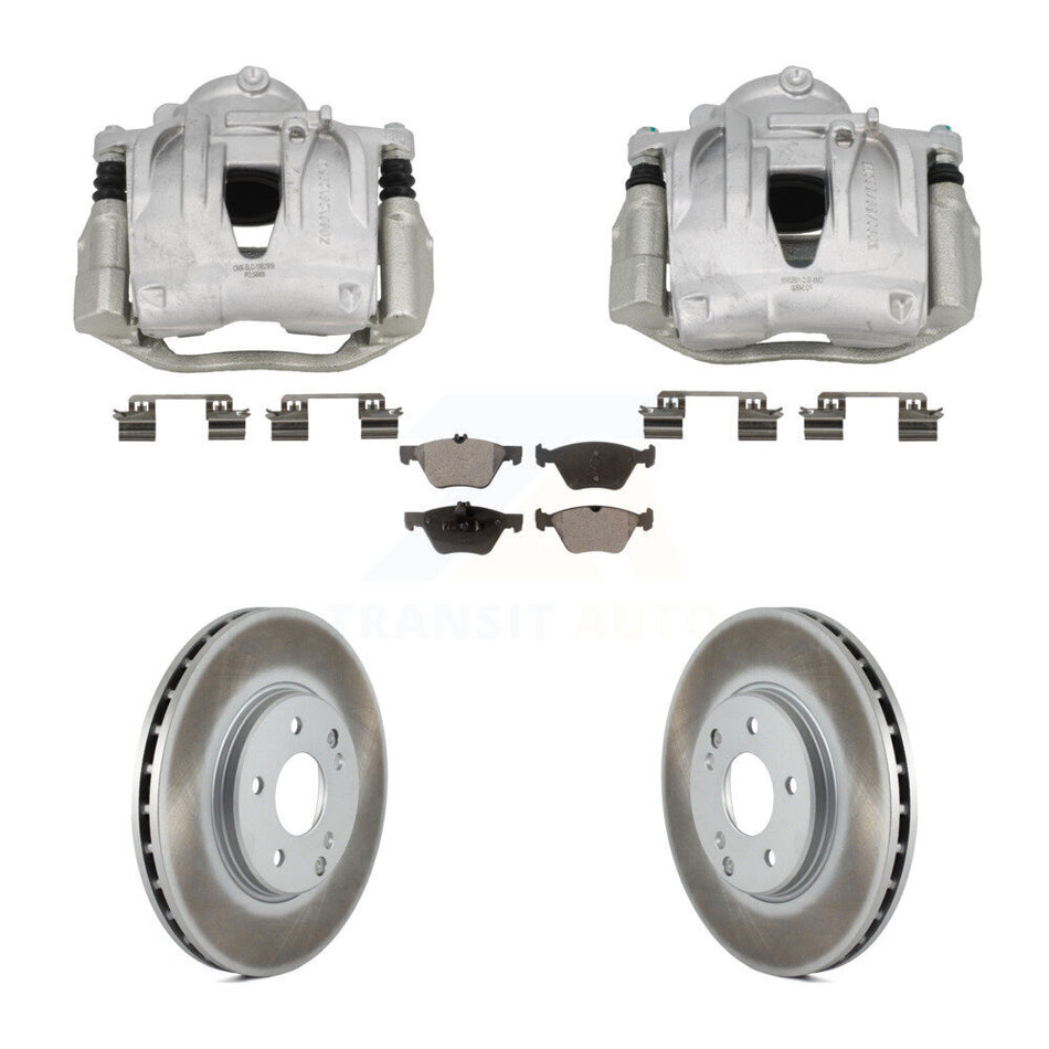 Front Brake Caliper Coat Rotors Ceramic Pad Kit For 03 Mercedes-Benz E320 Wagon with RWD KCG-101135T
