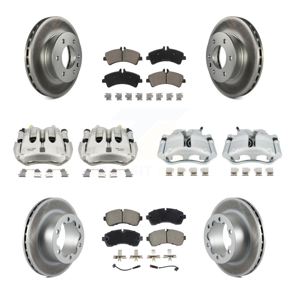 Front Rear Disc Brake Caliper Coat Rotors Ceramic Pad Kit (10Pc) For Sprinter 3500 Dodge KCG-101136C