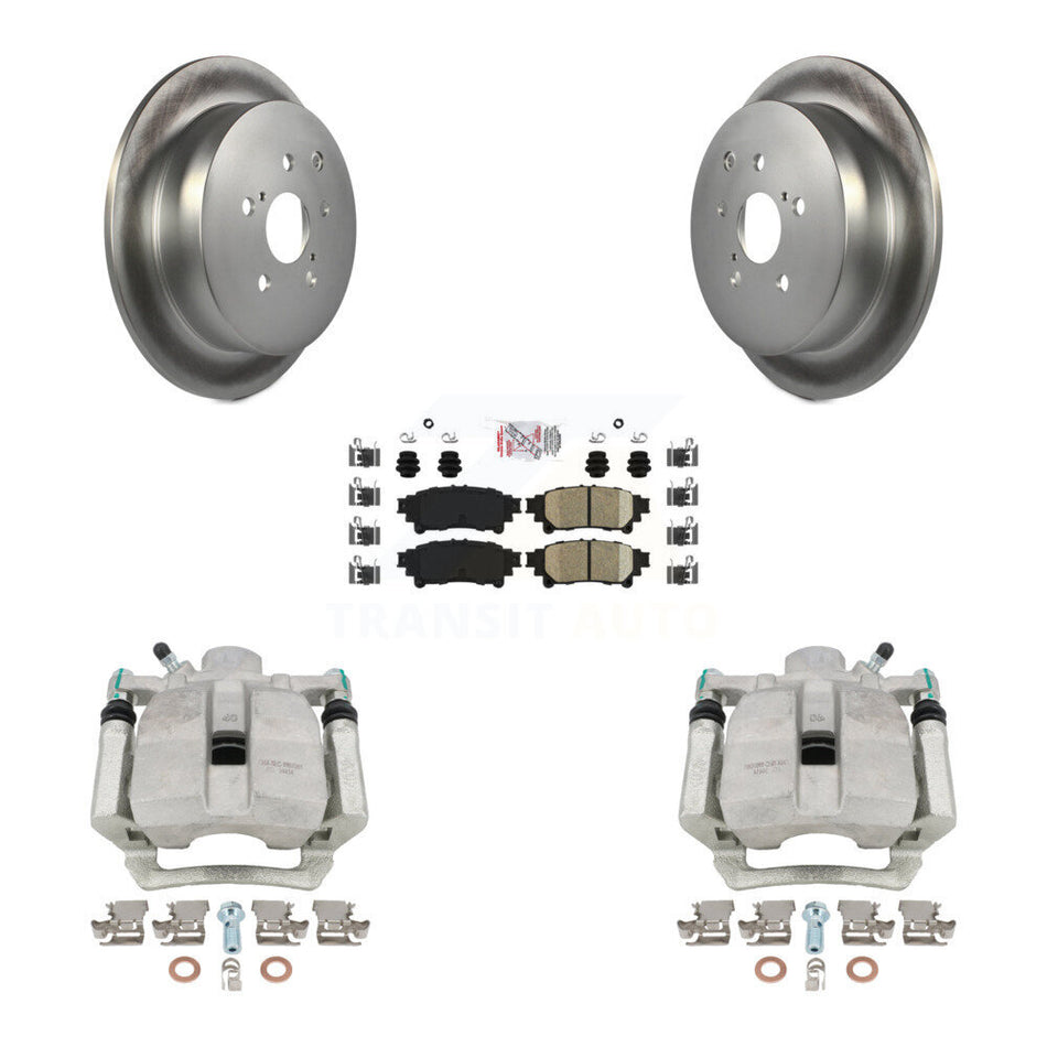 Rear Disc Brake Caliper Coated Rotors And Ceramic Pads Kit For Toyota Highlander Sienna Lexus RX350 RX450h KCG-101137N