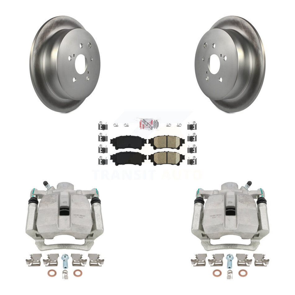 Rear Disc Brake Caliper Coated Rotors And Ceramic Pads Kit For Toyota Highlander Sienna Lexus RX350 RX450h KCG-101138N
