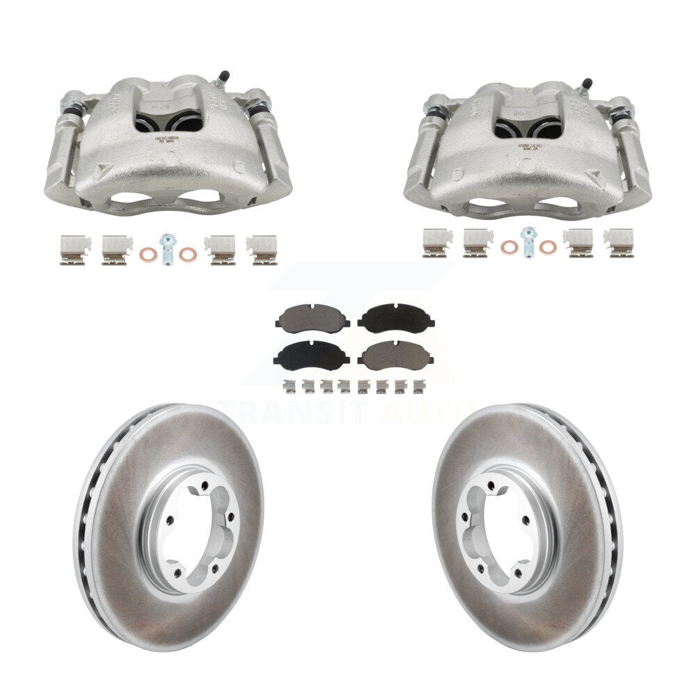 Front Disc Brake Caliper Coat Rotor And Ceramic Pad Kit For Ford Transit-250 Transit-150 KCG-101143C