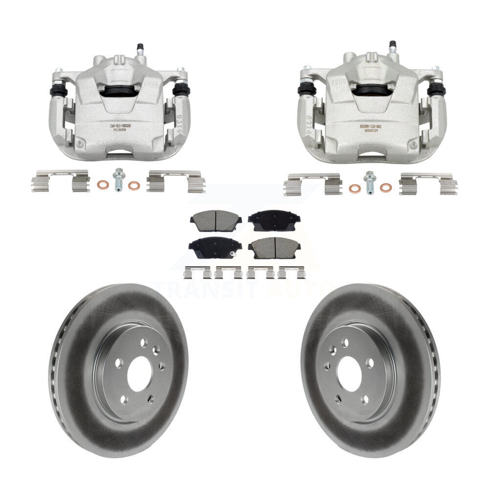 Front Brake Caliper Coat Rotor Ceramic Pad Kit For 2013-2017 Chevrolet Trax Buick Encore KCG-101144C