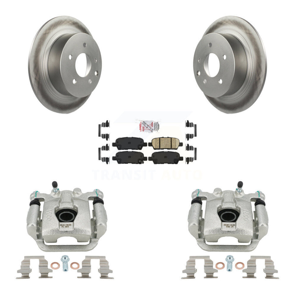 Rear Disc Brake Caliper Coated Rotors And Ceramic Pads Kit For Nissan Sentra Juke KCG-101145N