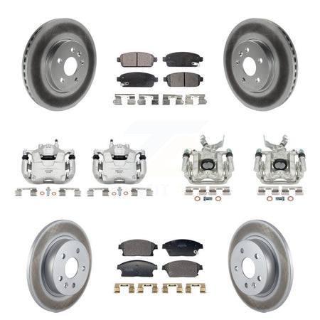 Front Rear Disc Brake Caliper Coat Rotor Semi-Metallic Pad Kit (10Pc) For Chevrolet Trax KCG-101147P