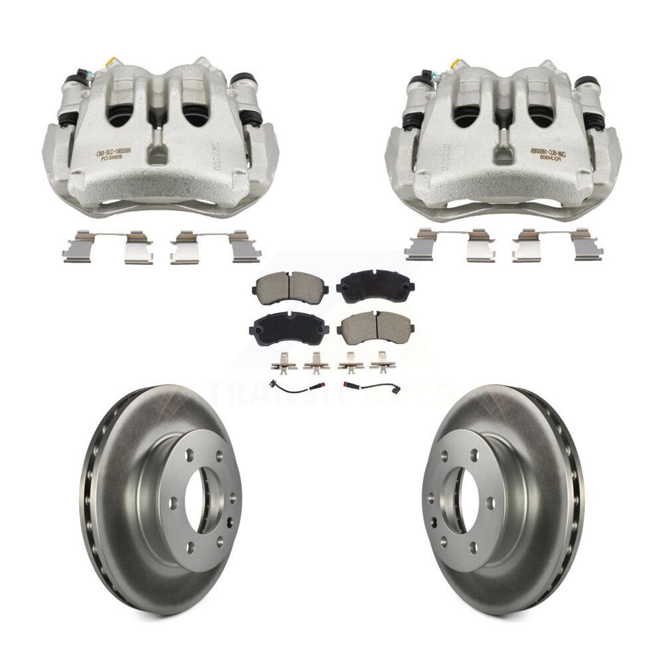 Front Brake Caliper Coat Rotor And Ceramic Pad Kit For Sprinter 3500 Mercedes-Benz Dodge KCG-101148C