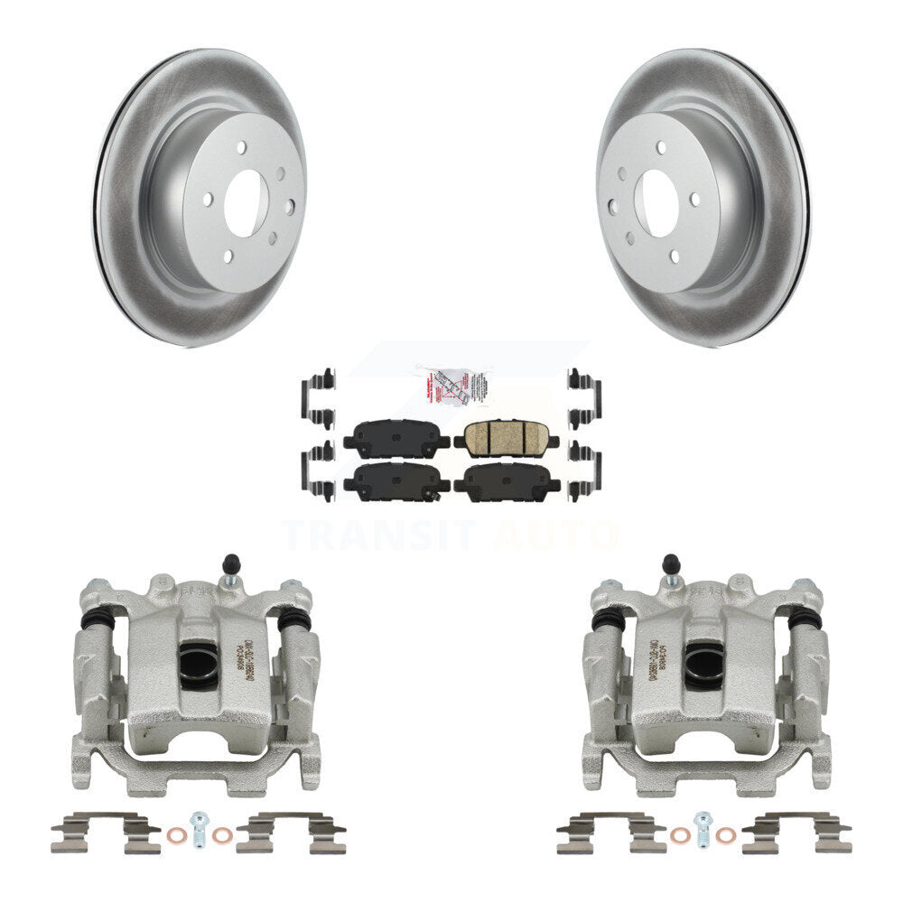 Rear Disc Brake Caliper Coated Rotors And Ceramic Pads Kit For Nissan Maxima KCG-101149N