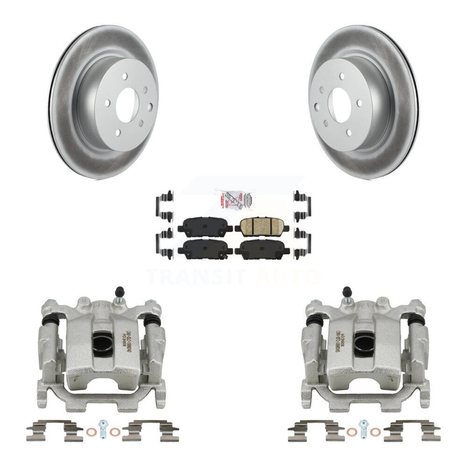 Rear Disc Brake Caliper Coated Rotors And Ceramic Pads Kit For Nissan Maxima KCG-101149N