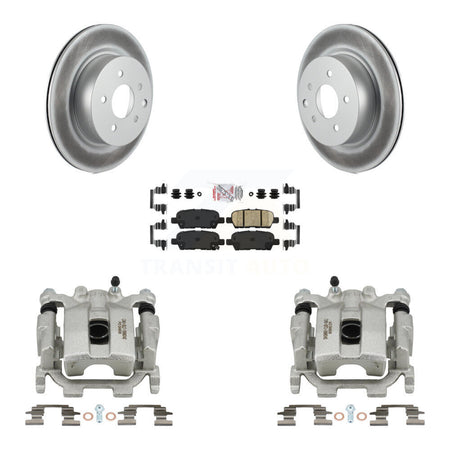 Rear Disc Brake Caliper Coated Rotors And Ceramic Pads Kit For Nissan Maxima KCG-101150N
