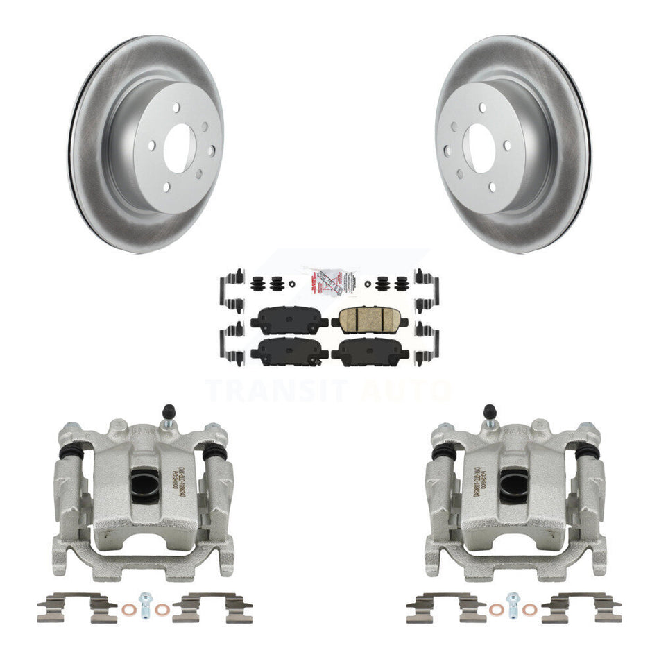 Rear Disc Brake Caliper Coated Rotors And Ceramic Pads Kit For Nissan Maxima KCG-101150N
