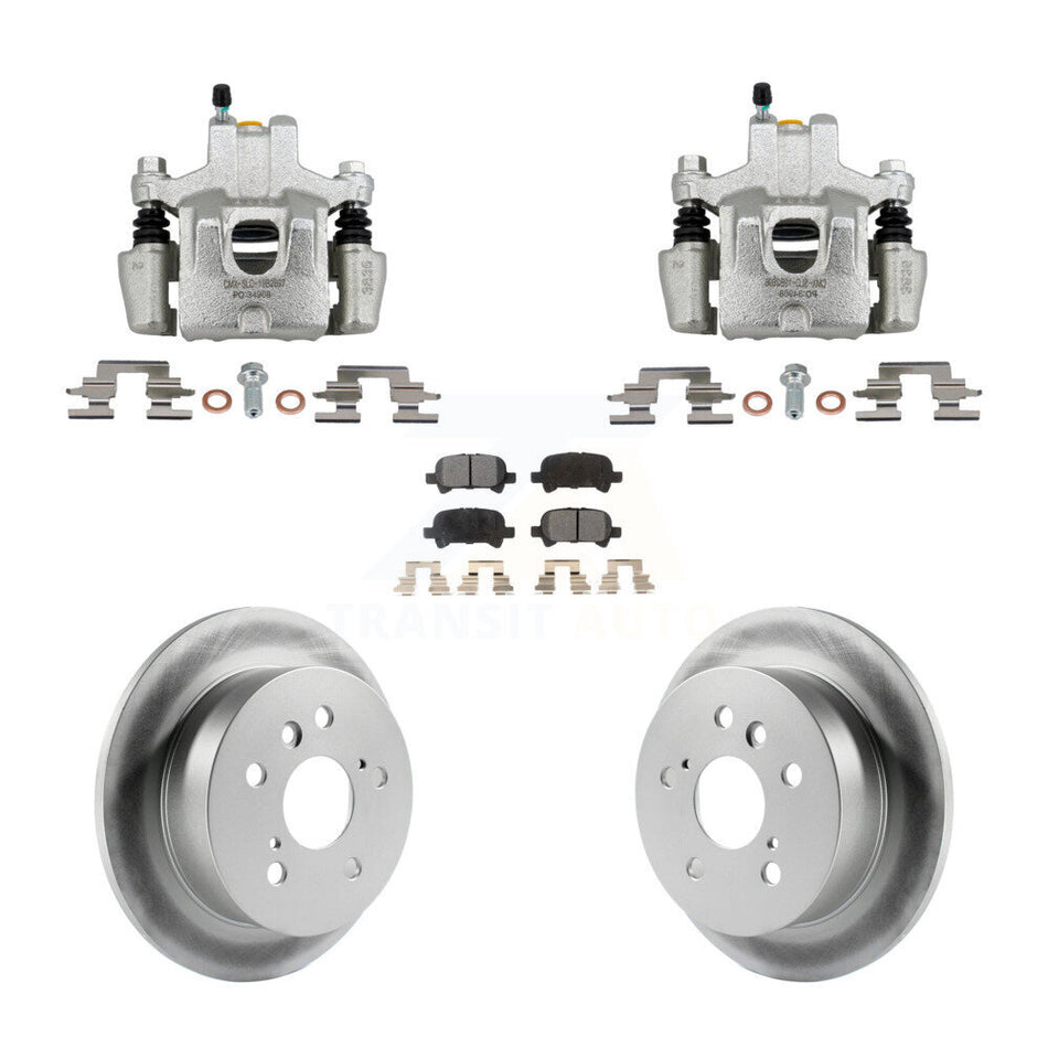 Rear Disc Brake Caliper Coated Rotors And Ceramic Pad Kit For Toyota Camry Solara Avalon KCG-101150T