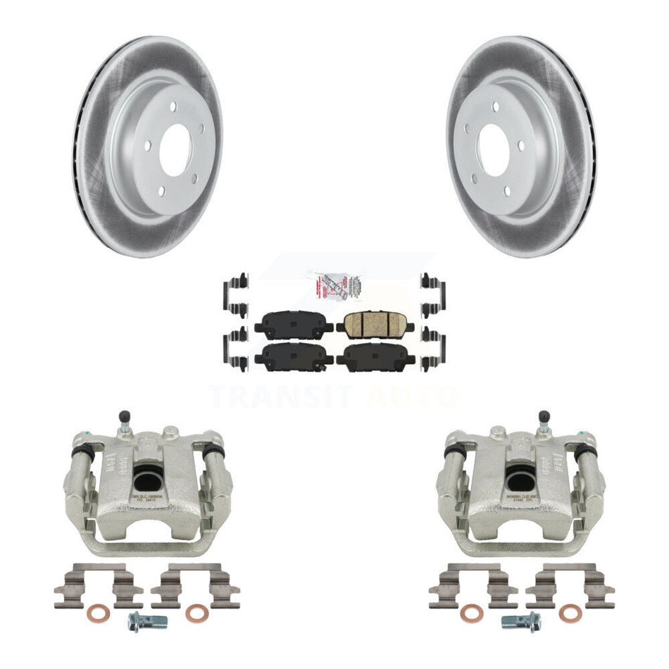 Rear Disc Brake Caliper Coated Rotors And Ceramic Pads Kit For Nissan Rogue Sport LEAF KCG-101155N