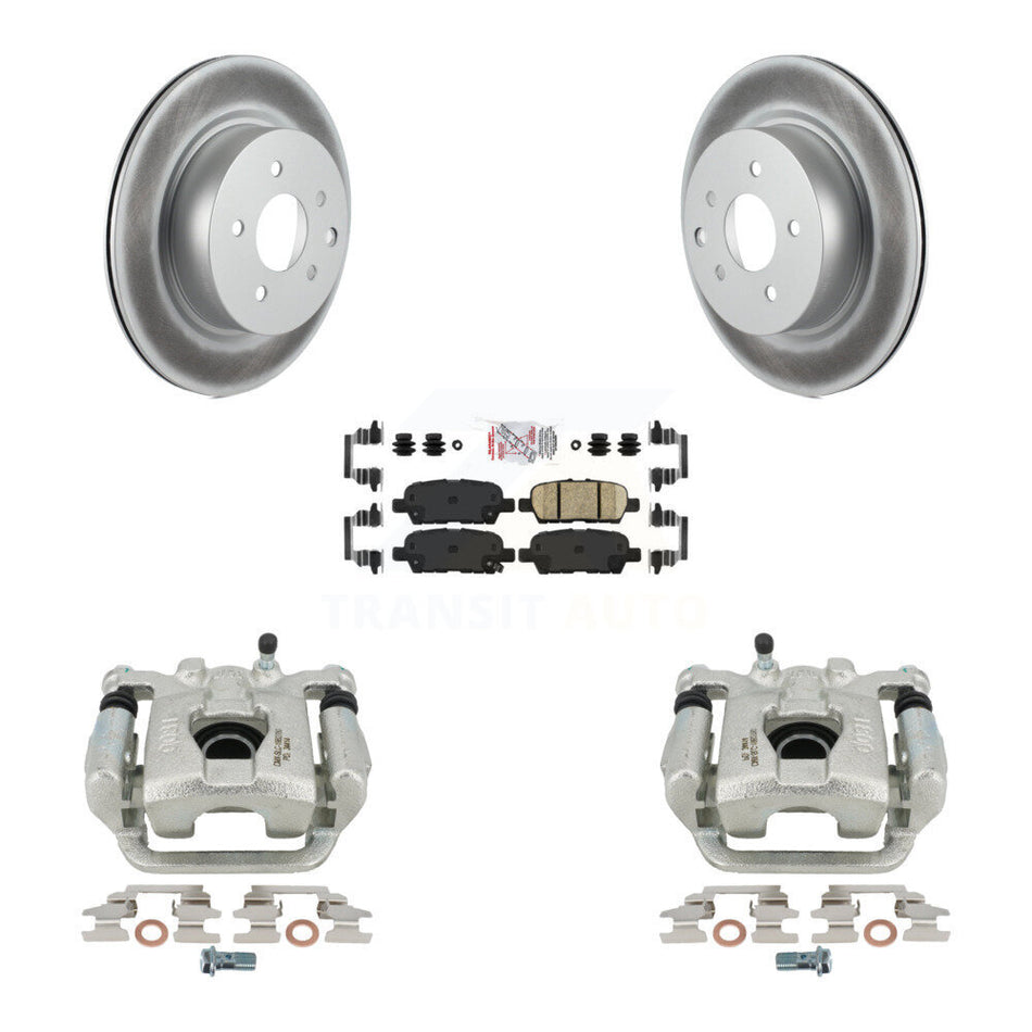 Rear Disc Brake Caliper Coated Rotors And Ceramic Pads Kit For 2019-2022 Nissan Maxima KCG-101159N