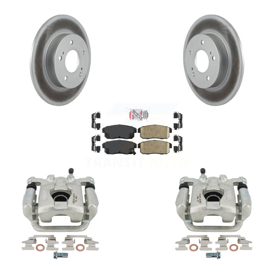 Rear Disc Brake Caliper Coated Rotors And Ceramic Pads Kit For 2003 Nissan Maxima From 01 03 KCG-101161N