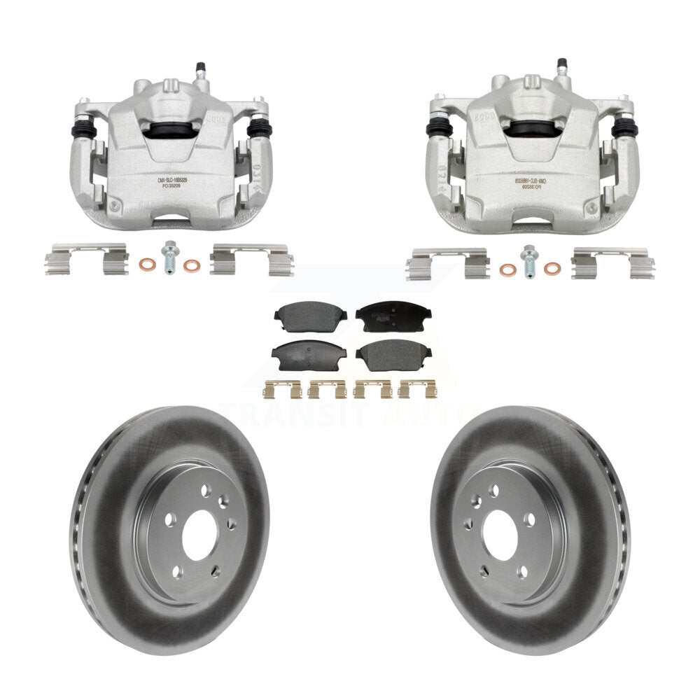 Front Brake Caliper Coat Rotor Ceramic Pad Kit For 2013-2017 Chevrolet Trax Buick Encore KCG-101162T