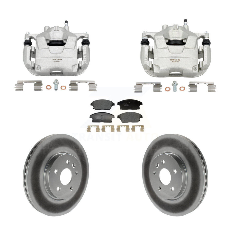 Front Brake Caliper Coat Rotor Ceramic Pad Kit For 2013-2017 Chevrolet Trax Buick Encore KCG-101162T