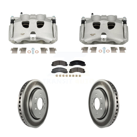 Front Disc Brake Caliper Coated Rotors And Ceramic Pads Kit For 2018-2020 Ford F-150 KCG-101164T