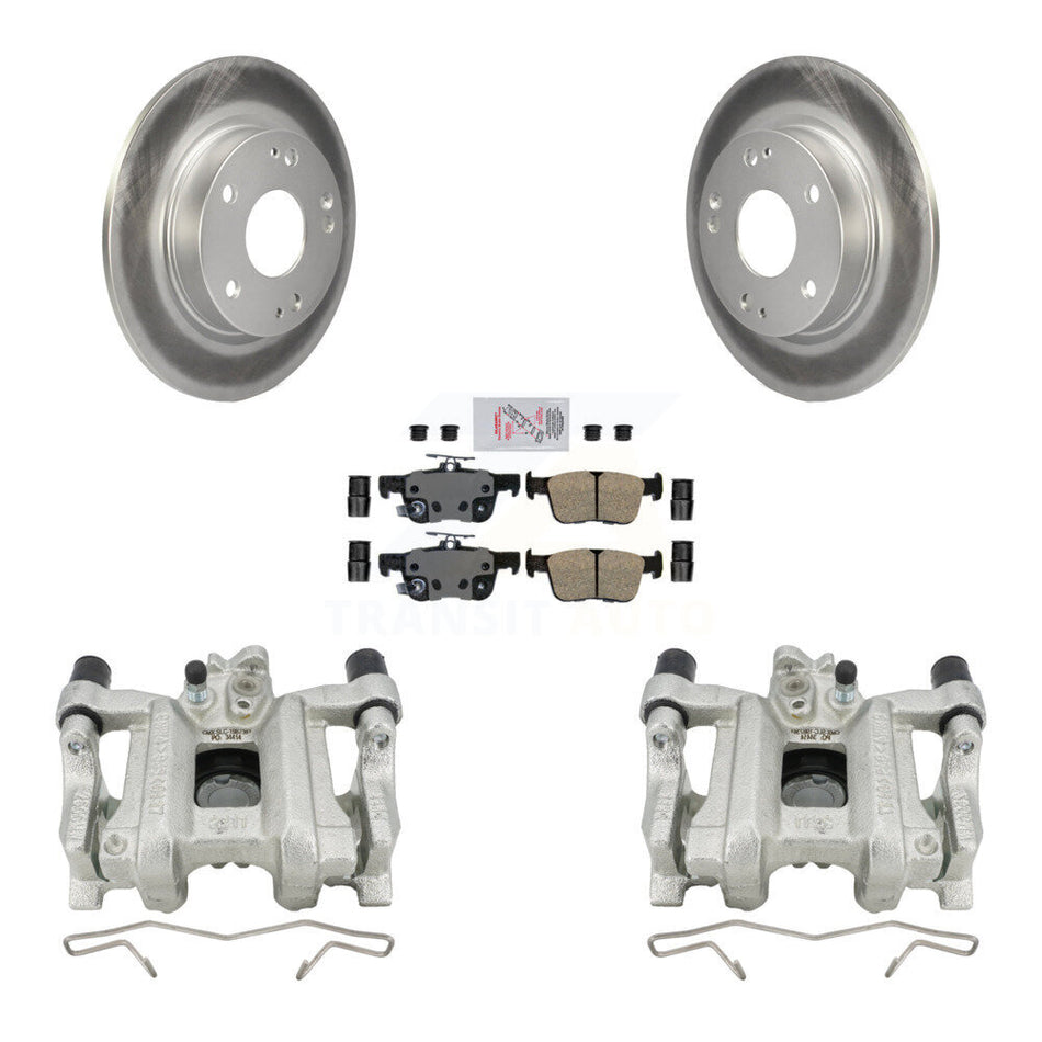 Rear Disc Brake Caliper Coated Rotors And Ceramic Pads Kit For Honda Civic Insight KCG-101167N