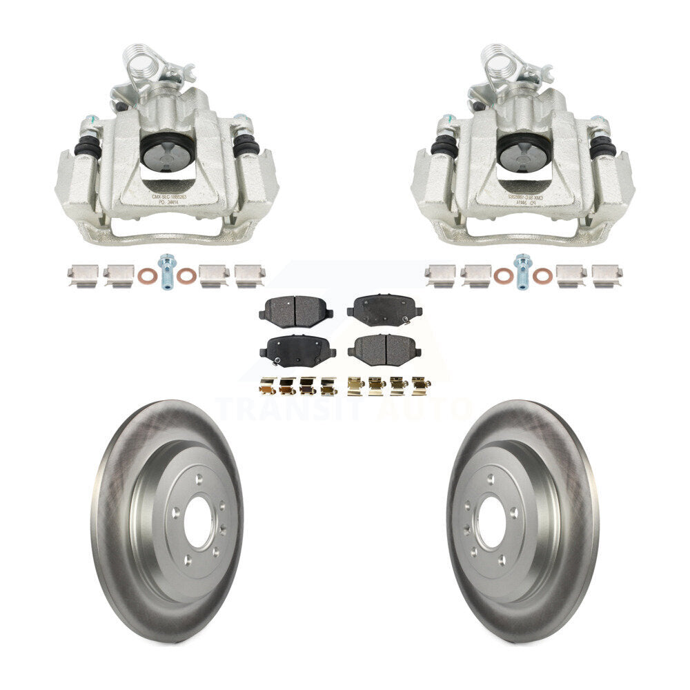 Rear Brake Caliper Coat Rotors Semi-Metallic Pad Kit For Ford Explorer Limited/Sport/XLT KCG-101167P