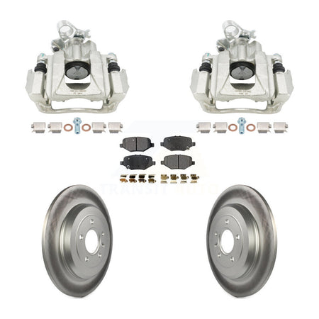 Rear Brake Caliper Coat Rotors Semi-Metallic Pad Kit For Ford Explorer Limited/Sport/XLT KCG-101167P