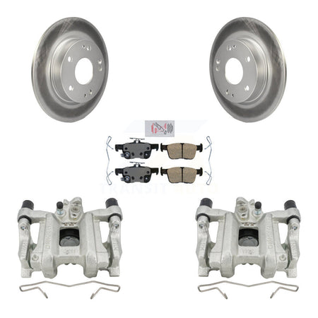 Rear Disc Brake Caliper Coated Rotors And Ceramic Pads Kit For Honda Civic Insight KCG-101168N