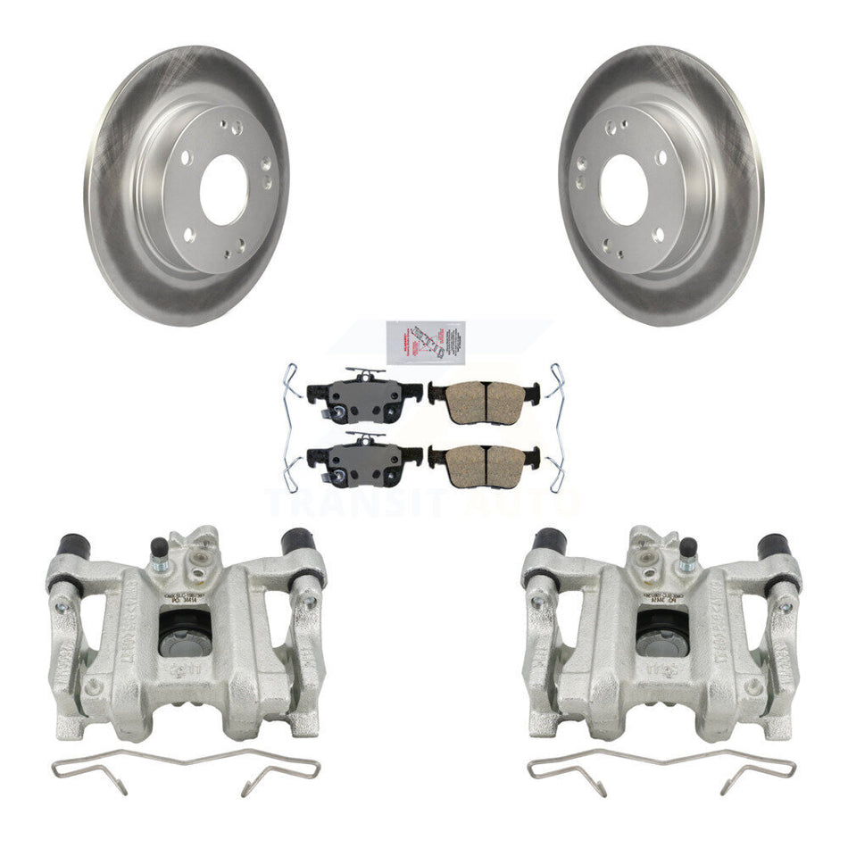 Rear Disc Brake Caliper Coated Rotors And Ceramic Pads Kit For Honda Civic Insight KCG-101168N