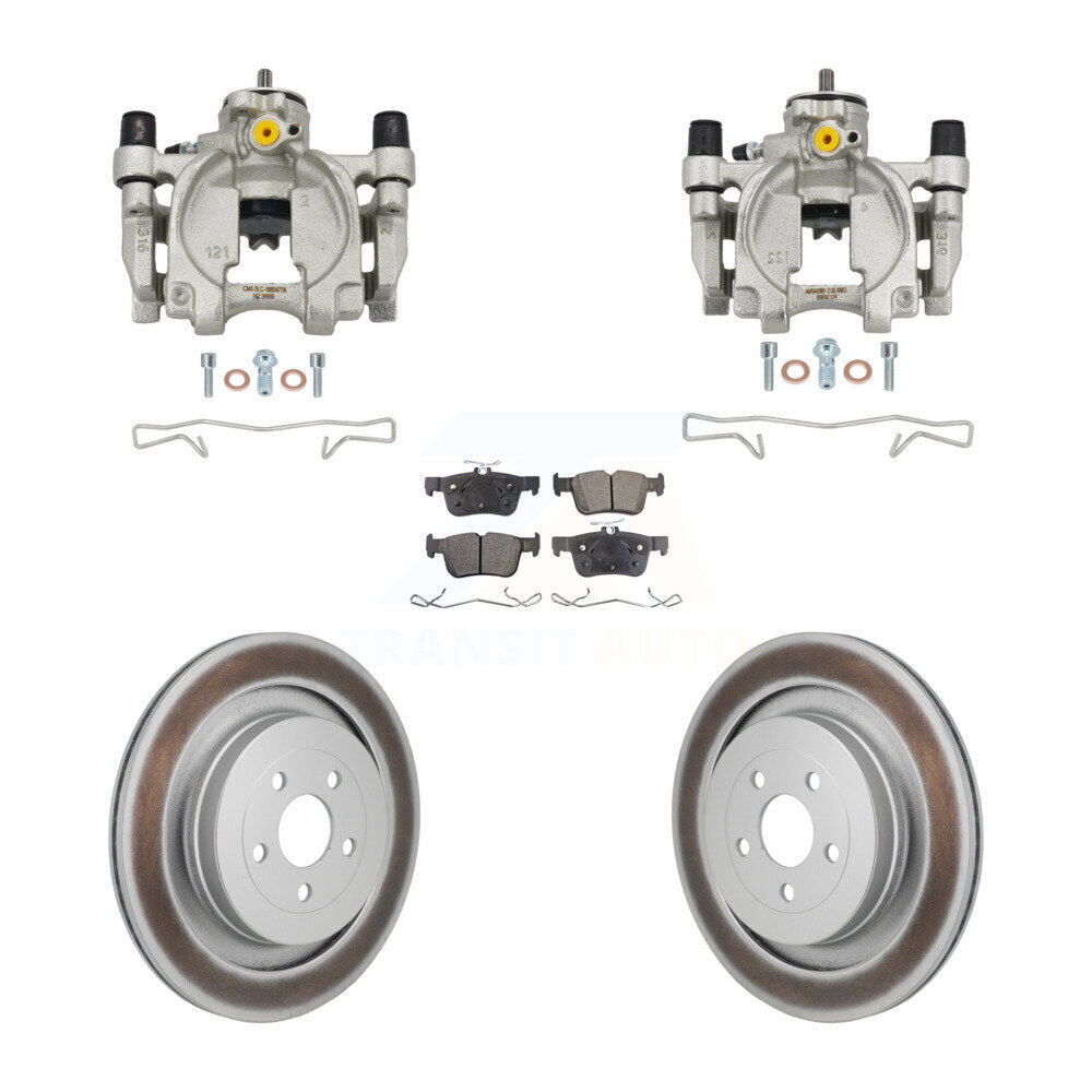 Rear Brake Caliper Coat Rotor & Semi-Metallic Pad Kit For 2019-2022 Lincoln Nautilus FWD KCG-101168P