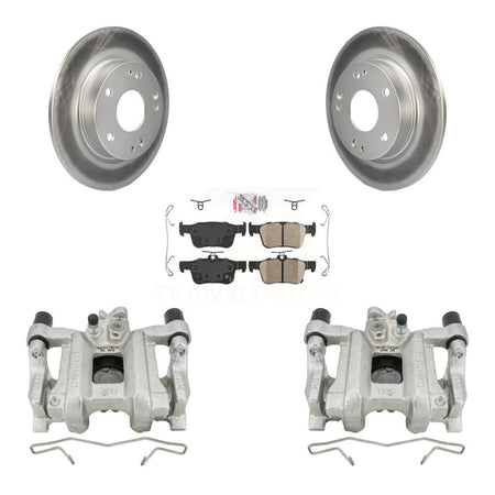 Rear Disc Brake Caliper Coated Rotors And Ceramic Pads Kit For Honda Civic KCG-101169N