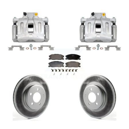 Front Disc Brake Caliper Coated Rotors And Semi-Metallic Pads Kit For Dodge Charger KCG-101170P