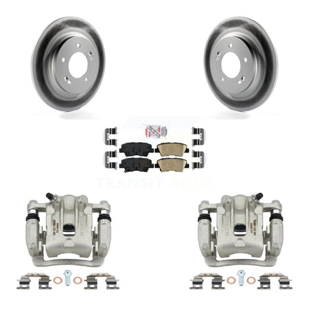 Rear Brake Caliper Coat Rotor Ceramic Pad Kit For Kia Optima With Electric Parking KCG-101180N
