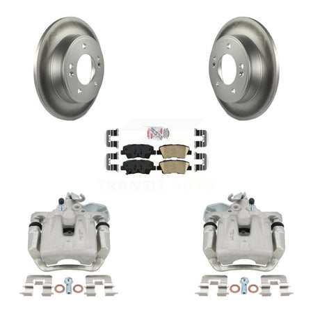 Rear Disc Brake Caliper Coated Rotors And Ceramic Pads Kit For 2014-2016 Kia Soul KCG-101190N