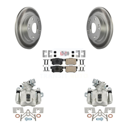 Rear Disc Brake Caliper Coated Rotors And Ceramic Pads Kit For Honda Civic Acura CSX ILX KCG-101203N