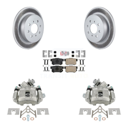 Rear Disc Brake Caliper Coated Rotors And Ceramic Pads Kit For Honda Civic Acura EL KCG-101205N