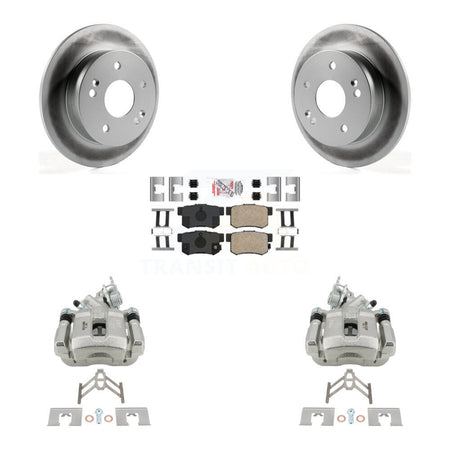 Rear Disc Brake Caliper Coated Rotor And Ceramic Pad Kit For 1998-2002 Honda Accord 3.0L KCG-101215N