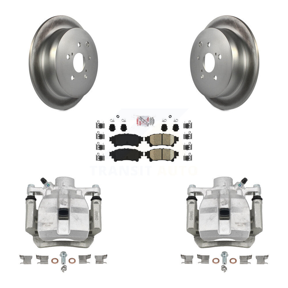 Rear Disc Brake Caliper Coat Rotors Ceramic Pad Kit For Toyota Sienna Lexus RX350 RX450h KCG-101217N