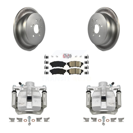 Rear Disc Brake Caliper Coat Rotors Ceramic Pad Kit For Toyota Sienna Lexus RX350 RX450h KCG-101218N