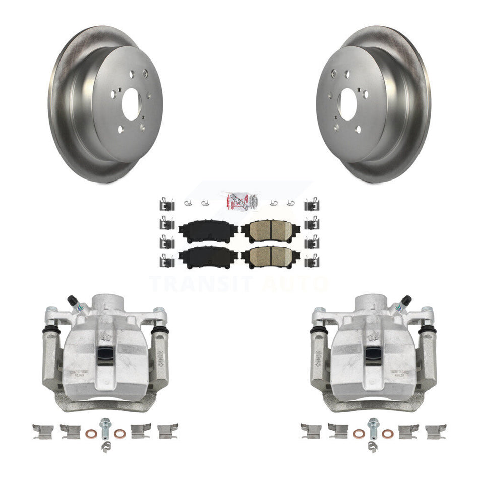 Rear Disc Brake Caliper Coat Rotors Ceramic Pad Kit For Toyota Sienna Lexus RX350 RX450h KCG-101218N