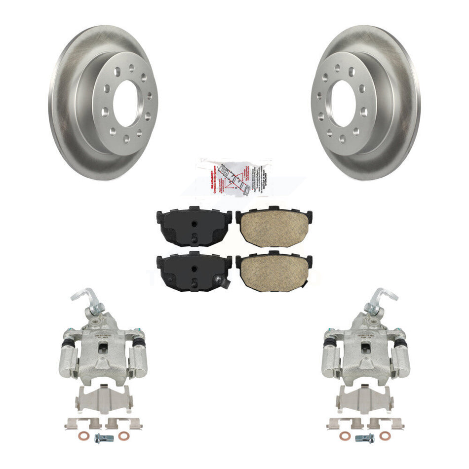 Rear Disc Brake Caliper Coated Rotors And Ceramic Pads Kit For Hyundai Tiburon KCG-101249N