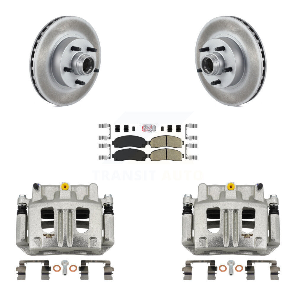 Front Brake Caliper Coat Rotor & Ceramic Pad Kit For Ford Ranger Mazda B3000 B2300 B4000 KCG-101458N