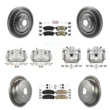 Front Rear Brake Caliper Coat Rotor Ceramic Pad Kit (10Pc) For Toyota Sienna Lexus RX350 KCG-101580N
