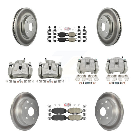 Front Rear Brake Caliper Coat Rotors Ceramic Pad Kit (10Pc) For 2013-2018 Toyota RAV4 LE KCG-101605N